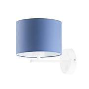 Lampy ścienne - Kinkiet, lampa ścienna, Medelin, 22x21 cm, niebieski klosz - miniaturka - grafika 1