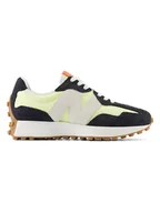 Trampki damskie - New Balance Skórzane sneakersy "327" w kolorze czarno-zielono-kremowym - miniaturka - grafika 1