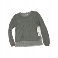 Bluzki damskie - Szara bluzka koszulka damska rękaw MADDIE S - miniaturka - grafika 1