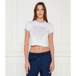 Guess Jeans T-shirt BABY RACKET Cropped Fit - Koszulki i topy damskie - miniaturka - grafika 1