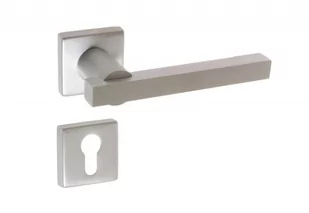 Klamka TIME QR z/t kwadratową WB chrom matowy - Klamki - miniaturka - grafika 1