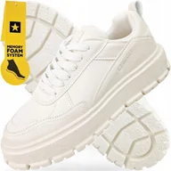 Sneakersy damskie - Sneakersy Damskie Beżowe Trampki Big Star Buty sportowe NN274374 39 - miniaturka - grafika 1