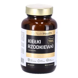 NutriHealth, Suplement diety Kiełki Rzodkiewki 100% naturalny, 60 kaps. - Suplementy naturalne - miniaturka - grafika 1