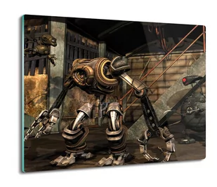 ze szkła osłonka z foto Robot maszyny bajka 60x52, ArtprintCave - Deski do krojenia - miniaturka - grafika 1
