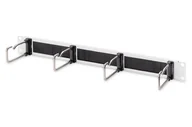 Akcesoria do komputerów stacjonarnych - Digitus Organizator kablowy ze szczotką 19" 1U, 4x uchwyty stalowe, 40x75 mm, szary - miniaturka - grafika 1