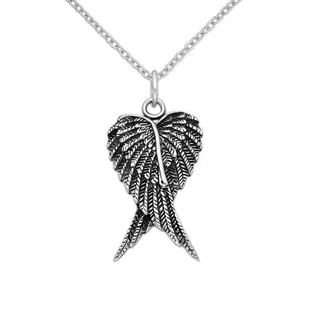 Srebrny wisiorek skrzydła anioła - Wisiorki - miniaturka - grafika 1