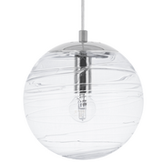 Lampy sufitowe - Beliani Lampa wisząca szklana transparentna MIRNA - miniaturka - grafika 1