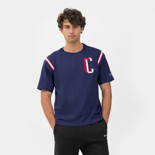 Męski t-shirt z nadrukiem CHAMPION Rochester Crewneck T-Shirt - granatowy - Koszulki sportowe męskie - miniaturka - grafika 1