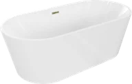 Wanny - Mexen Luna wanna wolnostojąca 170 x 80 cm, biała, przelew złoty - 52031708000-50 - miniaturka - grafika 1