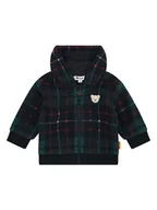 Bluzy i sweterki niemowlęce - Steiff Kurtka polarowa w kolorze czarno-zielonym - miniaturka - grafika 1