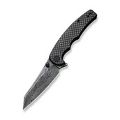 Scyzoryki - CIVIVI P87 Folder Twill Carbon Fiber Overlay na czarnej rękojeści G10 Czarna ręcznie polerowana klin - miniaturka - grafika 1