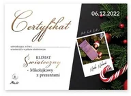 Pozostałe akcesoria kosmetyczne - Certyfikat ze szkolenia online Klimat świąteczny - Mikołajkowy z prezentami by Monika Mielniczuk wersja Drukowana - miniaturka - grafika 1
