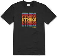 Koszulki męskie - t-shirt ETNIES STACK RETRO TEE BLACK - miniaturka - grafika 1