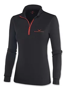 Black Crevice Damen Zipper Skirolli, Schwarz/Rot, 40, Bcr112032-Br-40 (BCR112032-BR-40_Schwarz/Rot_40) - Pozostała odzież narciarska - miniaturka - grafika 1
