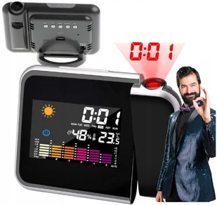 AP28 STACJA POGODY BUDZIK ZEGAR PROJEKTOR ZEGAREK - Stacje pogodowe - miniaturka - grafika 1