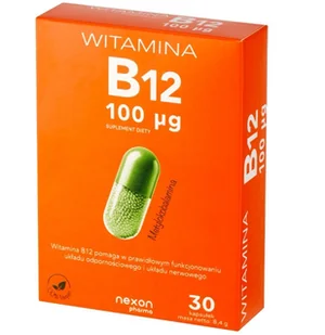 Nexon Pharma Witamina B12 100 mcg, 30 kapsułek - Witaminy i minerały - miniaturka - grafika 1