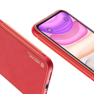 Dux Ducis Yolo eleganckie etui pokrowiec ze skóry ekologicznej iPhone 12 mini czerwony - Etui i futerały do telefonów - miniaturka - grafika 6