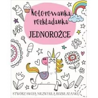 Kolorowanki, wyklejanki - Kolorowanka rozkładanka. Jednorożce - miniaturka - grafika 1