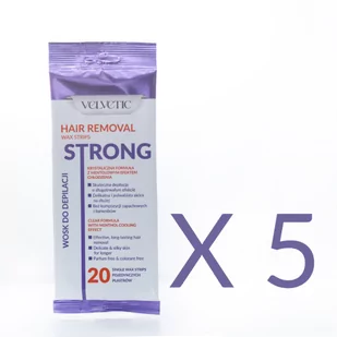 VELVETIC wosk do depilacji ciała STRONG - 5 kompletów - Depilacja - miniaturka - grafika 1