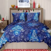 Pościel - Pościel BAWEŁNIANA 200x220cm CHOINKI - miniaturka - grafika 1