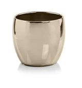 Donice - Osłonka Na Doniczkę Ceramiczna Kula Złota 15Cm - miniaturka - grafika 1