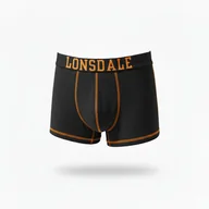 Majtki męskie - LONSDALE Bokserki Męskie CZARNE 1 sztuka Rozmiar S - miniaturka - grafika 1