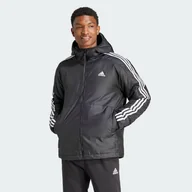 Kurtki męskie - Kurtka Essentials 3-Stripes Insulated Hooded - miniaturka - grafika 1