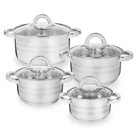 Zestawy garnków i patelni - KonigHOFFER ZEFIR KOMPLET GARNKÓW ZE STALI NIERDZEWNEJ 8 ELEMENTÓW INDUKCJA 5903313402576 - miniaturka - grafika 1