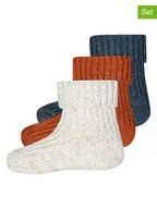Skarpetki damskie - Ewers Skarpety (3 pary) w kolorze pomarańczowo-niebiesko-białym - miniaturka - grafika 1