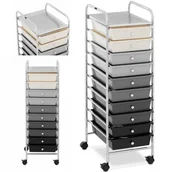 Pozostałe akcesoria kosmetyczne - physa Pomocnik kosmetyczny - 10 szuflad - czarno-szaro-kremowy PHYSA RR-25 - miniaturka - grafika 1