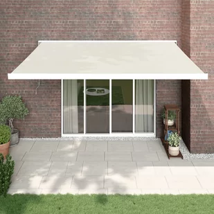 Vidaxl Zwijana Markiza, Kremowa, 4X3 M, Tkanina I Aluminium - Markizy - miniaturka - grafika 1