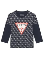 Bluzki damskie - Guess Bluzka N5YI09 K8HM4 Granatowy Regular Fit - miniaturka - grafika 1