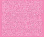 Pasmanteria - Litery samoprzylepne z połyskiem, różowe, 1,5 cm - miniaturka - grafika 1