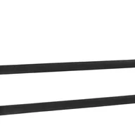 Wieszaki łazienkowe - Naścienny wieszak na ręczniki z podwójnym drążkiem i haczykami, odpowiedni do kuchni i łazienki, 60 cm, czarny - miniaturka - grafika 1