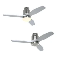 Wentylatory sufitowe - Energooszczędny wentylator sufitowy Aerodynamix Eco 112 cm chrom szczotkowany / srebrnoszary - miniaturka - grafika 1