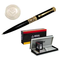 Długopisy - Długopis Regal RE12D z serii CHARLES, czarny - miniaturka - grafika 1