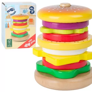 Small Foot Hamburger układanka drewniana, klocki - Układanki dla dzieci - miniaturka - grafika 1