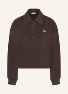 Koszulki i topy damskie - Lacoste Koszulka Polo Z Materiału Dresowego braun - LACOSTE - miniaturka - grafika 1