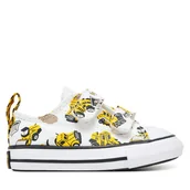 Buty dla chłopców - Trampki Converse Chuck Taylor All Star Construction Truck Easy-On A12610C Biały - miniaturka - grafika 1