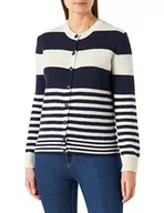 Swetry damskie - United Colors of Benetton Damski koreański dżersej M/L 103me500l kardigan sweter, biały czarny 925, S - miniaturka - grafika 1