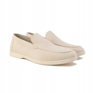 Mokasyny męskie zamszowe Old Money 47 - Mokasyny męskie - miniaturka - grafika 1