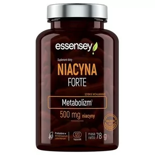 Niacyna ESSENSEY Forte (120 kapsułek) - Witaminy i minerały dla sportowców - miniaturka - grafika 1