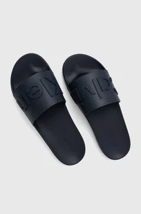 Calvin Klein klapki HM0HM01519 męskie kolor granatowy POOL SLIDE - Klapki i japonki męskie - miniaturka - grafika 1
