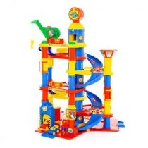 Wader-Polesie 37848 Parking 7 garaż - poziomowy z samochodami 77x71x 95 cm - Tory, garaże, parkingi - miniaturka - grafika 1