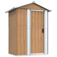 Altany ogrodowe - Szopa ogrodowa, brązowa, 126x97,5x177 cm, stal galwanizowana - miniaturka - grafika 1