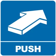 Akcesoria do drzwi - Oznaczenie "Push" 10,5 x 10,5 - miniaturka - grafika 1