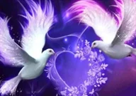 Zabawki kreatywne - Diamentowa Mozaika Gołębie I Serduszko Fioletowe 30x40 - miniaturka - grafika 1