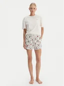 Piżamy damskie - Tommy Hilfiger Piżama UW0UW05760 Beżowy Regular Fit - miniaturka - grafika 1