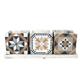 Donice - 3x Osłonka na Kwiaty Donica Portugalska Boho - miniaturka - grafika 1