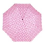 Parasole - Parasol damski Derby Trend półautomatyczny składany różowy w kwiaty - miniaturka - grafika 1
